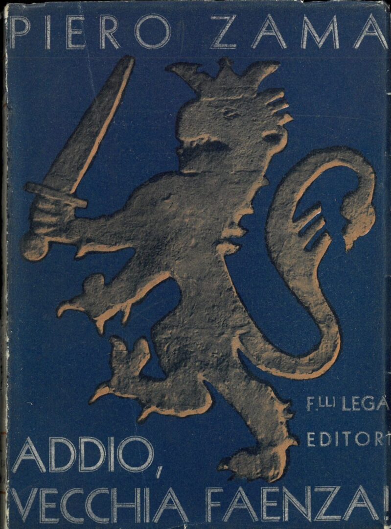un libro con l'immagine di un leone che impugna una spada