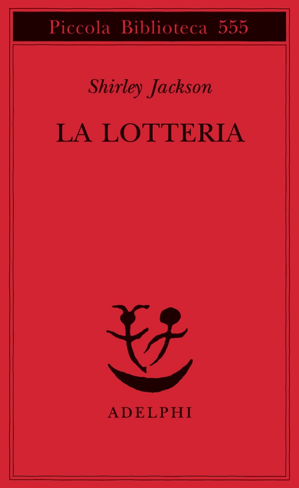una copertina di libro rossa con scritte nere sopra
