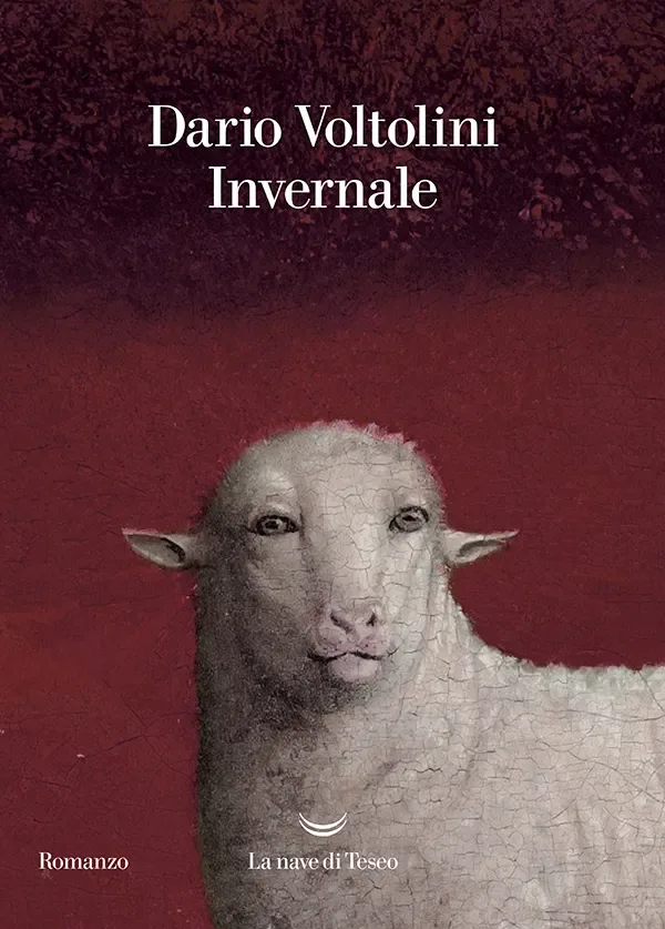 un'immagine di una pecora con uno sfondo rosso