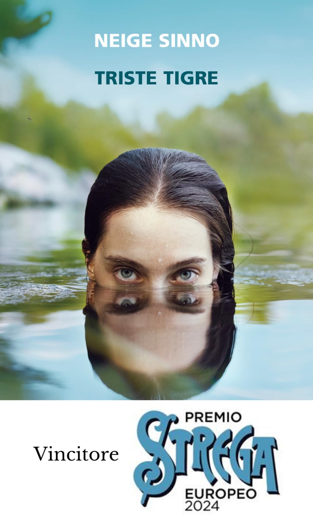 triste tigre un manifesto cinematografico con il volto di una donna nell'acqua