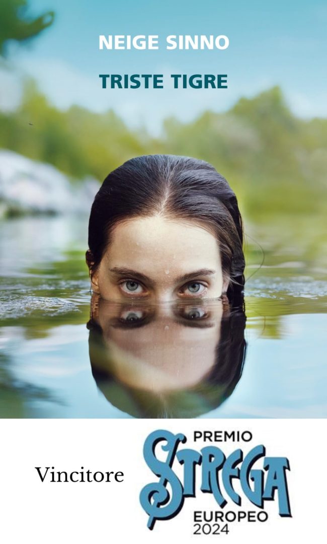 triste tigre un manifesto cinematografico con il volto di una donna nell'acqua